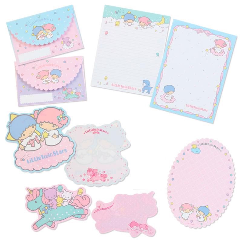 Ano 2018. Kit 2 Conjuntos de Papel de Carta Little Twin Stars Sanrio