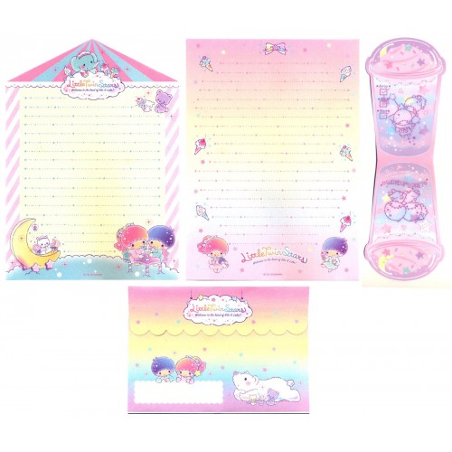 Ano 2020. Kit 2 Conjuntos de Papel de Carta Little Twin Stars Sanrio