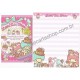 Ano 2012. Kit 4 Conjuntos de Papel de Carta Little Twin Stars Sweets Sanrio