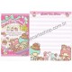 Ano 2012. Kit 4 Conjuntos de Papel de Carta Little Twin Stars Sweets Sanrio