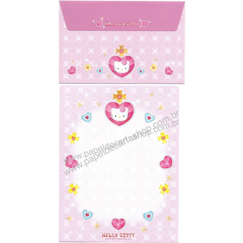 Ano 2004. Conjunto de Papel de Carta Hello Kitty Best Collections 20 Sanrio