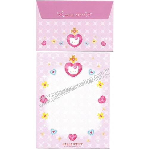 Ano 2004. Conjunto de Papel de Carta Hello Kitty Best Collection 20 Sanrio