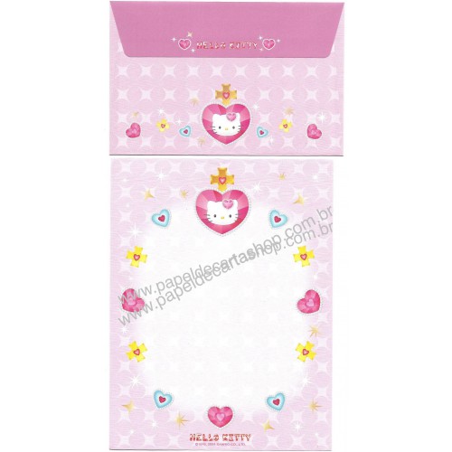 Ano 2004. Conjunto de Papel de Carta Hello Kitty Best Collections 20 Sanrio