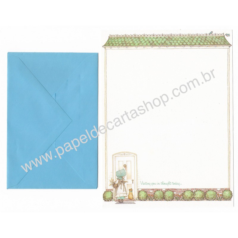 Conjunto de Papel de Carta Antigo Importado Holly Hobbie M41