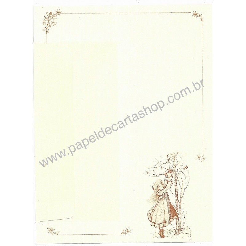 Conjunto de Papel de Carta Antigo Importado Holly Hobbie G01