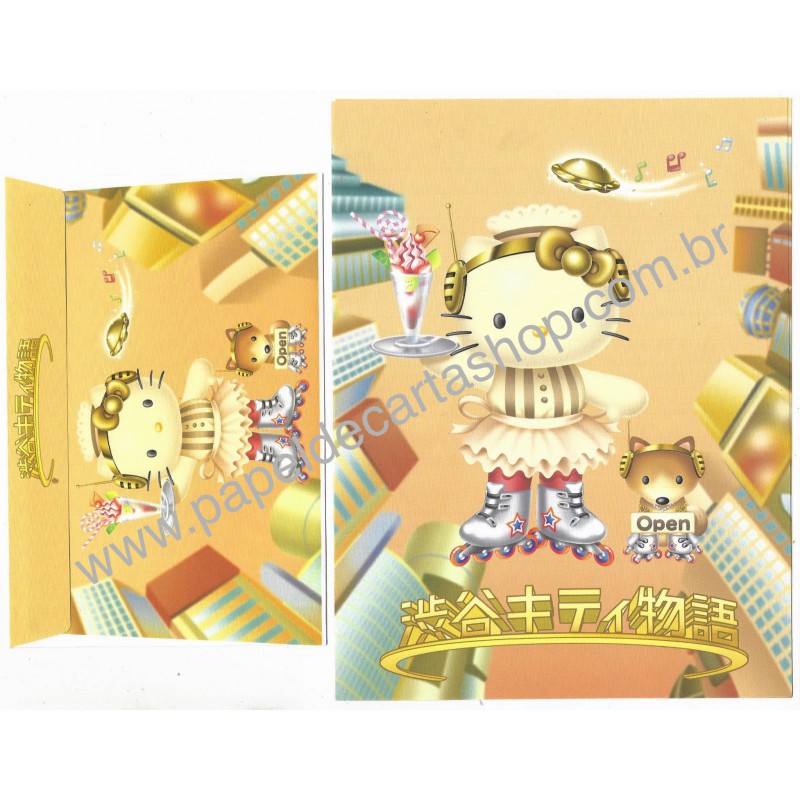 Ano 2001. Conjunto de Papel de Carta Hello Kitty 21st Century 5