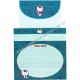 Ano 2001. Conjunto de Papel de Carta Kitty Peacock Sanrio