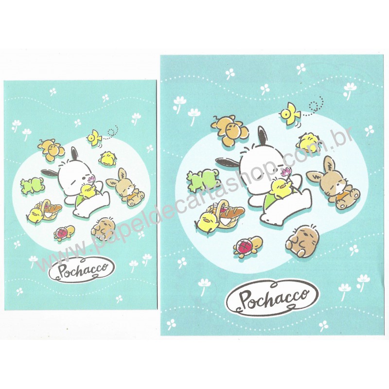 Ano 2023. Conjunto de Papel de Carta Pochacco Sanrio