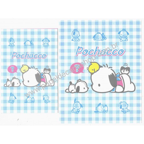 Ano 2019. Conjunto de Papel de Carta Pochacco Sanrio