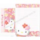 Ano 1999. Conjunto de Papel de Carta Hello Kitty Yellow Flower2 Sanrio