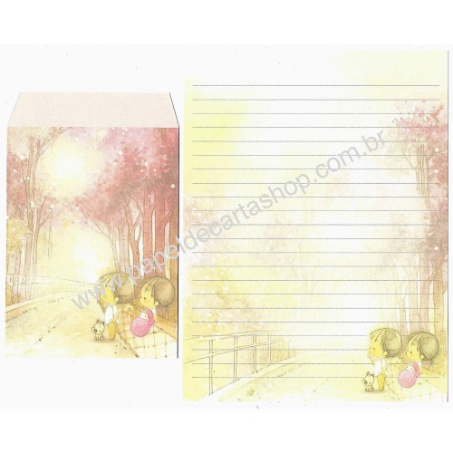 Conjunto de Papel de Carta Importado AMY & TIM 30