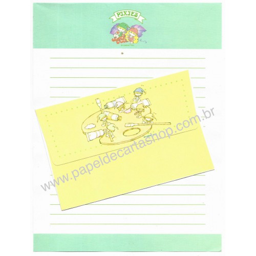 Conjunto de Papel de Carta Vintage Pixies CAM Lyric Japan