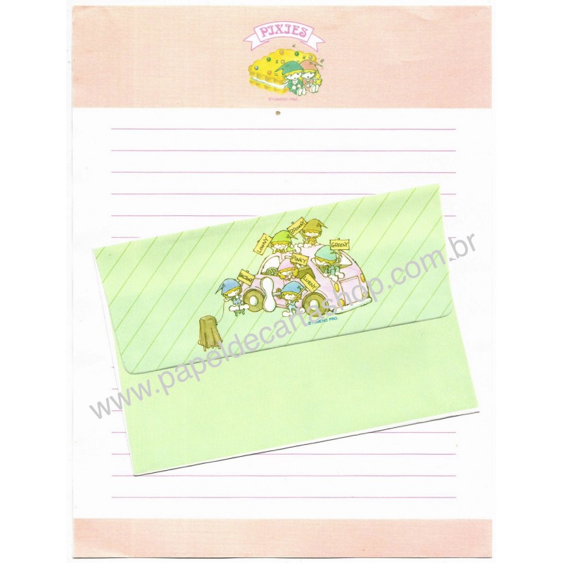 Kit 2 Conjuntos de Papel de Carta Vintage Pixies CRS Lyric Japan