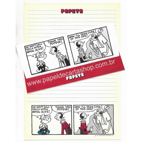 Conjunto de Papel de Carta Antigo Importado POPEYE CVM KING JP