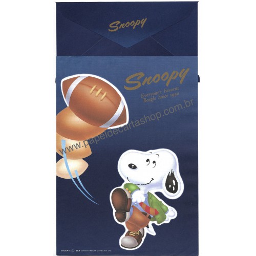 Conjunto de Papel de Carta Snoopy Football Vintage Peanuts