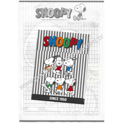 Conjunto de Papel de Snoopy Stripes Vintage Peanuts Hallmark
