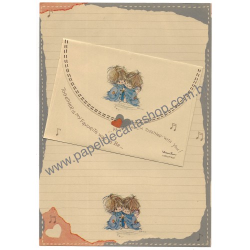 Conjunto de Papel de Carta Elena Little Urchins CHA Gakken japan