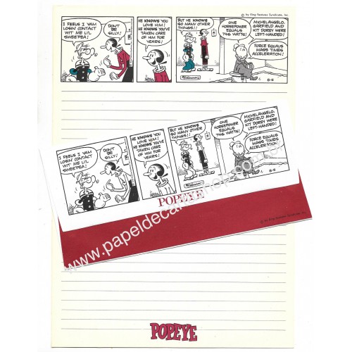 Conjunto de Papel de Carta Antigo Importado POPEYE CBR KING JP