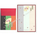 Ano 2001. Conjunto de Papel de Carta GOTŌCHI Kitty COR SANRIO