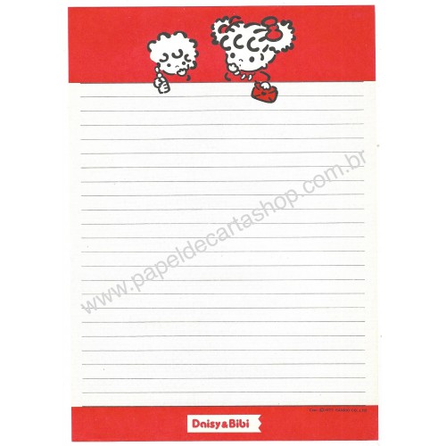 Ano 1977. Papel de Carta Peek-a-Boo Daisy's Story Sanrio