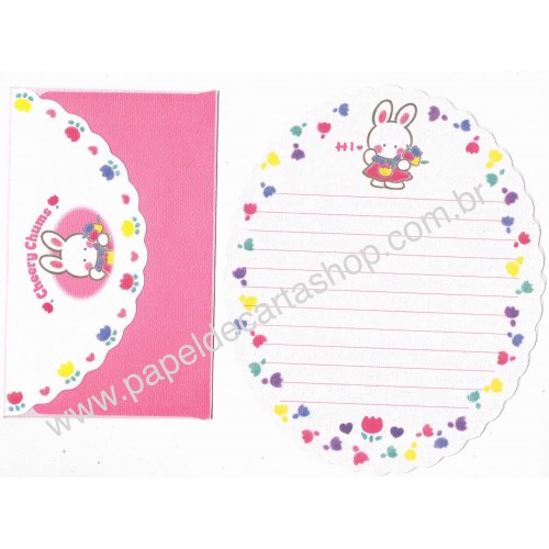 Ano 1992. Conjunto de Papel de Carta Cheery Chums Vintage Sanrio