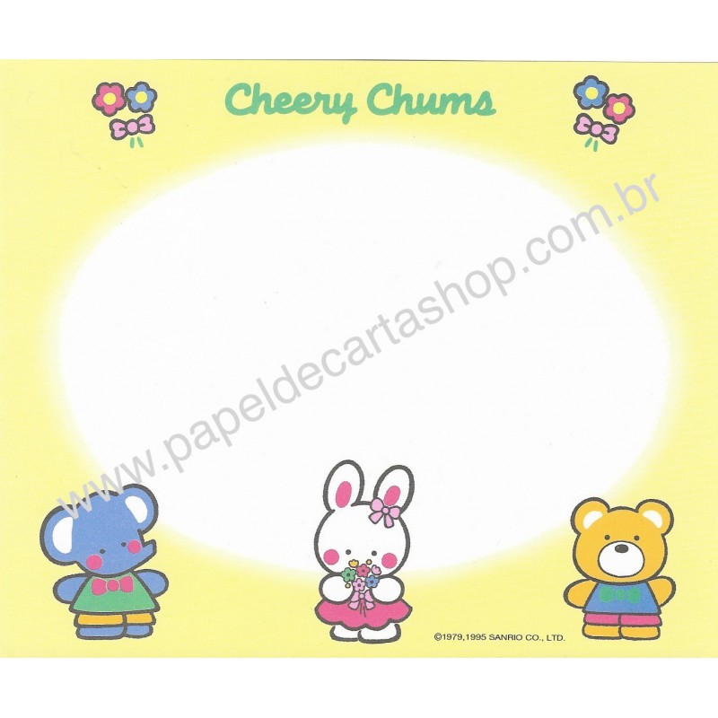 Ano 1995. Papel de Carta Cheery Chums CAM Sanrio