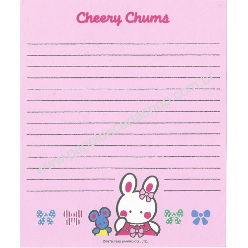 Ano 1995. Papel de Carta Cheery Chums CRS Sanrio