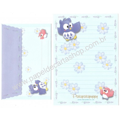 Ano 1999. Conjunto de Papel de Carta PataPataPeppy CAZ Sanrio