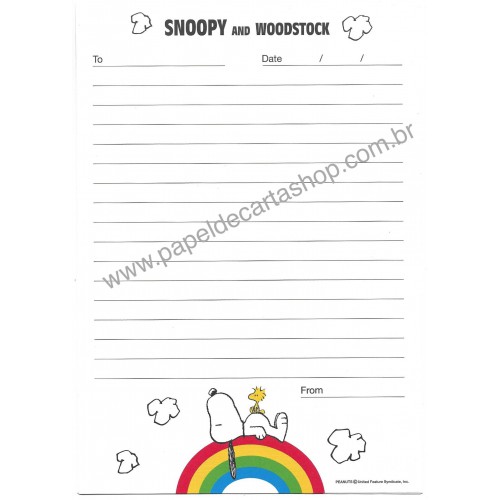 Papel de Carta AVULSO SNOOPY Rainbow 2 Peanuts JP