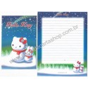 Ano 2000. Conjunto de Papel de Carta Hello Kitty Snow Sanrio