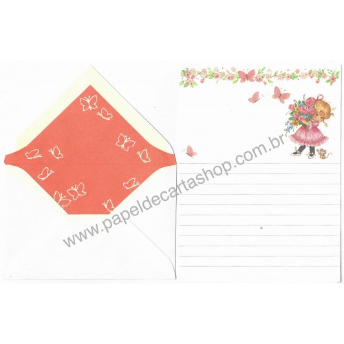 Conjunto de Papel de Carta Antigo Importado Ruth Morehead II