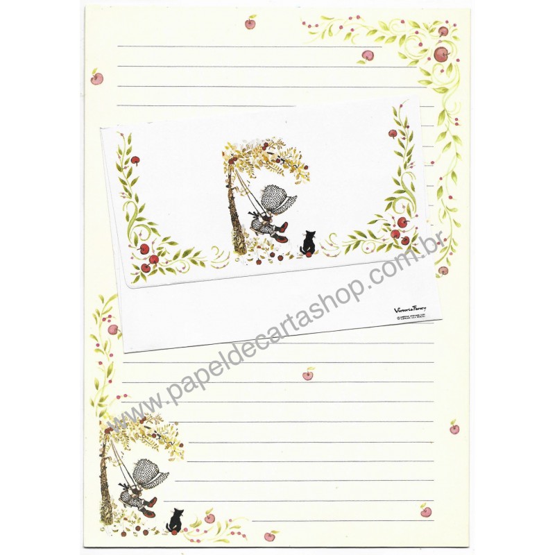 Conjunto de Papel de Carta Antigo Holly Hobbie Victoria Fancy AG Japão