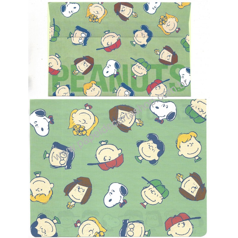 Conjunto de Papel de Snoopy & Friends CVD Vintage Peanuts Hallmark