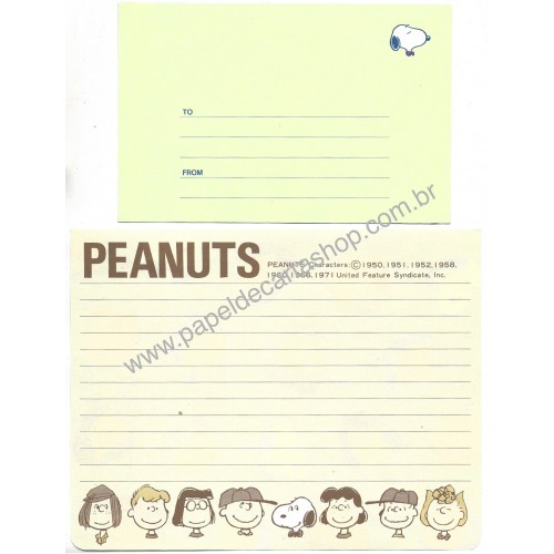 Conjunto de Papel de Snoopy & Friends CVD Vintage Peanuts Hallmark
