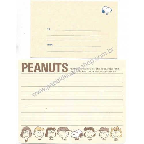 Conjunto de Papel de Snoopy & Friends CLA Vintage Peanuts Hallmark