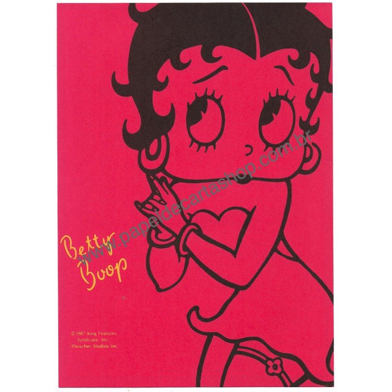 Ano 1987. Conjunto de Papel de Carta BETTY BOOP CVM King Features Sanrio