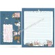 Conjunto de Papel de Carta Antigo Vintage Mew Stationery House japan