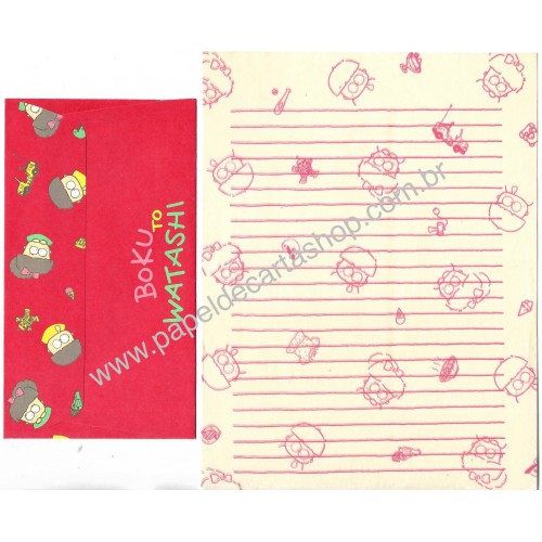 Conjunto de Papel de Carta Antigo Vintage Boku to Watashi Japan