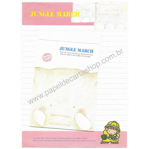 Conjunto de Papel de Carta Vintage Jungle March Japan