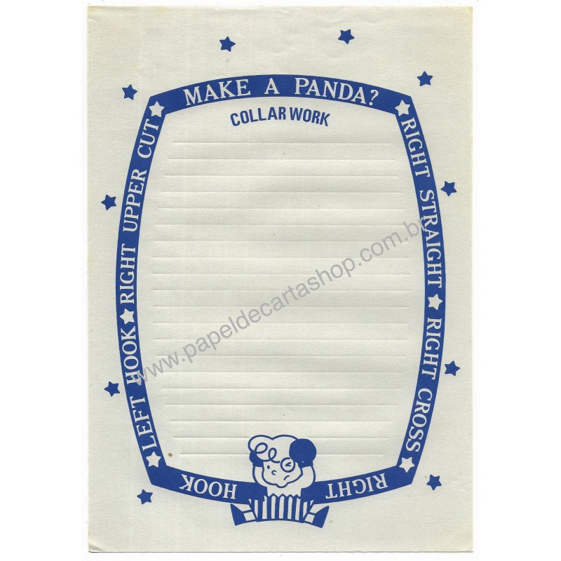 Conjunto de Papel de Carta Antigo Collar Work Kokuyo Japan