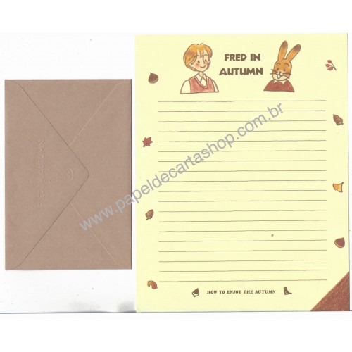 Conjunto de Papel de Carta Antigo Fred in Autumn Yukari Japan