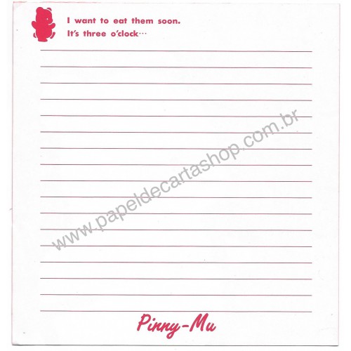 Papel de Carta AVULSO Antigo Pinny-Mu RED San-X