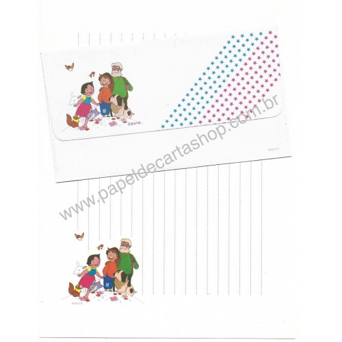 Conjunto de Papel de Carta Antigo HEIDI CBR KOKUYO JPN