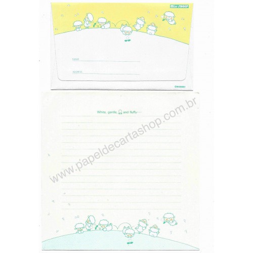 Conjunto de Papel de Carta Antigo Miss Sheep Midori Japan