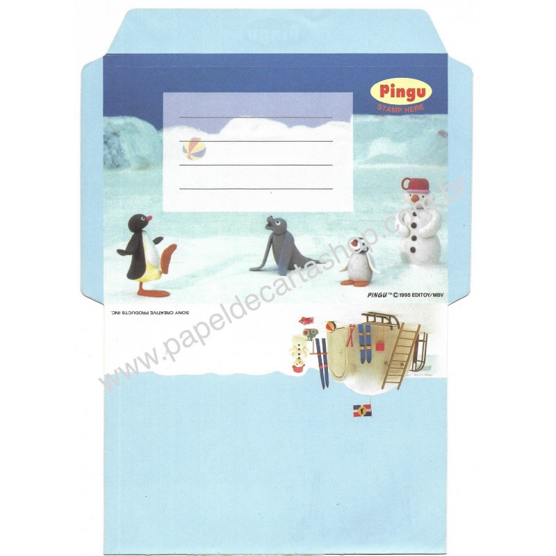 Papel-ENVELOPE Antigo (Vintage) PINGU SONY Creative