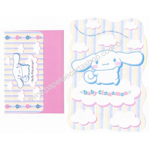 Ano 2002. Conjunto de Papel de Carta Baby Cinnamon DC Sanrio