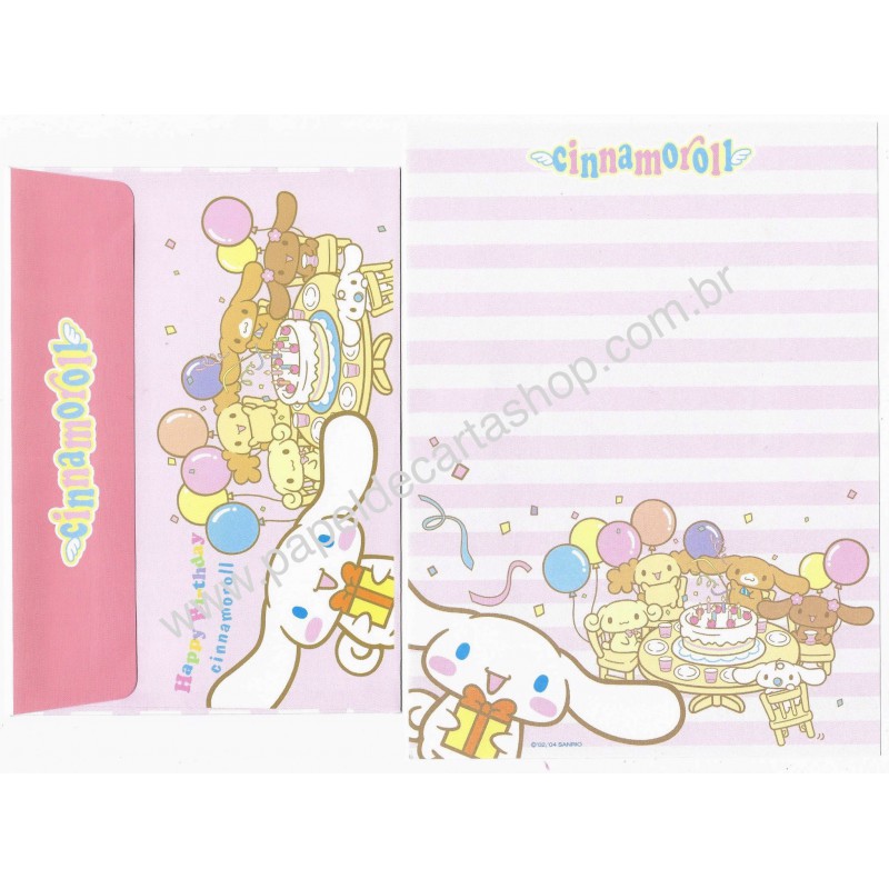 Ano 2004 Conjunto Papel de Carta Cinnamoroll 11 Edição Especial Sanrio