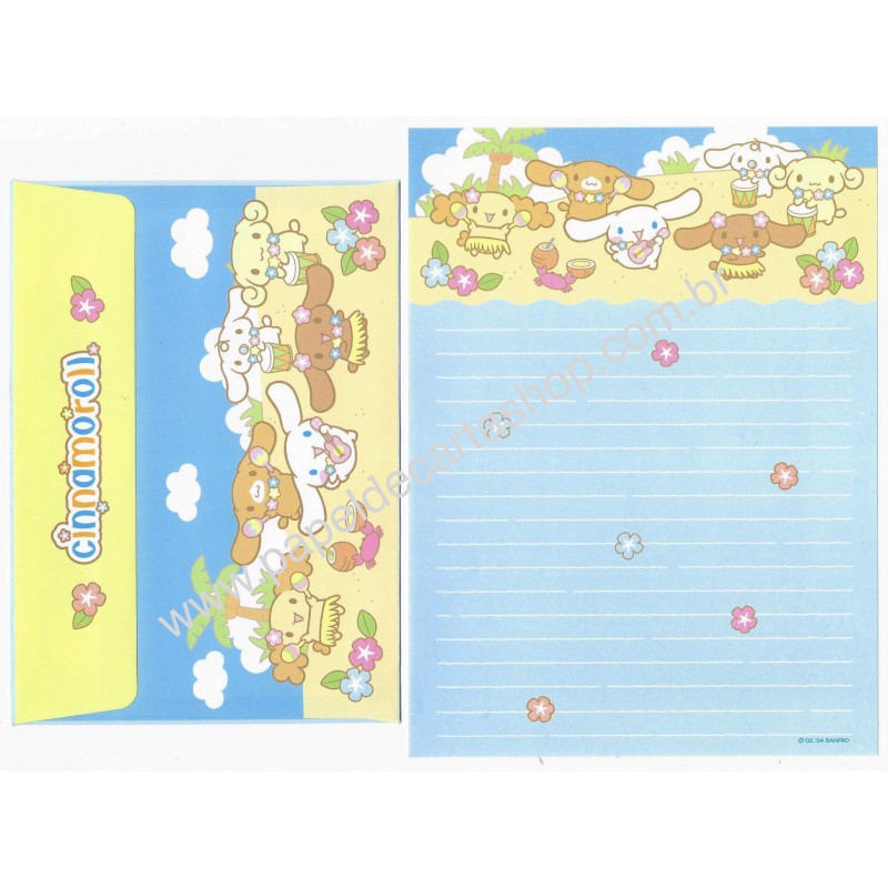 Ano 2004 Conjunto Papel de Carta Cinnamoroll 16 Edição Especial Sanrio