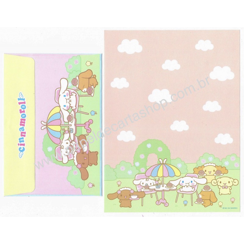 Ano 2004 Conjunto Papel de Carta Cinnamoroll 19 Edição Especial Sanrio