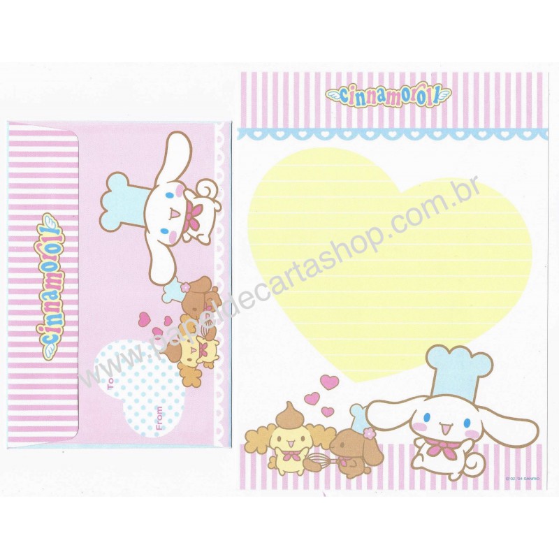 Ano 2004 Conjunto Papel de Carta Cinnamoroll 22 Edição Especial Sanrio